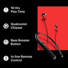 Load image into Gallery viewer, Noise Tune CHARGE Bluetooth Wireless Neckband Earphones with Mic (Jet Black)
